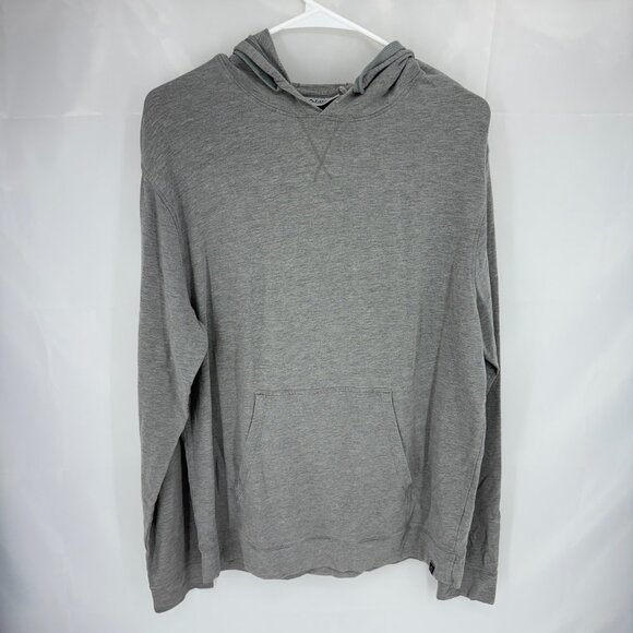 Tasc Men L Performance Pullover Hoodie Sweatshirt Gray Long Sleeve Bamboo STAIN - Picture 1 of 9
